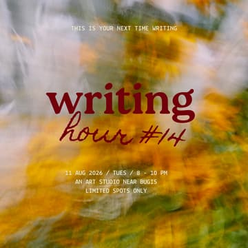 Cover Image for Writing Hour #14
