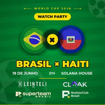 Cover Image for RedotsClub Brasil World Cup Watch Party: Brazil vs. Haiti + Open Bar Afterparty with LEI Inteli & Cloak