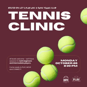 Cover Image for Indoor Tennis Clinic