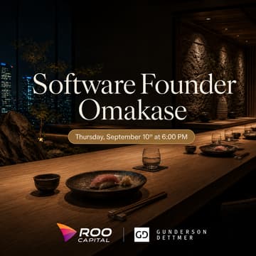 Cover Image for Software Founder Omakase w/ Roo Capital