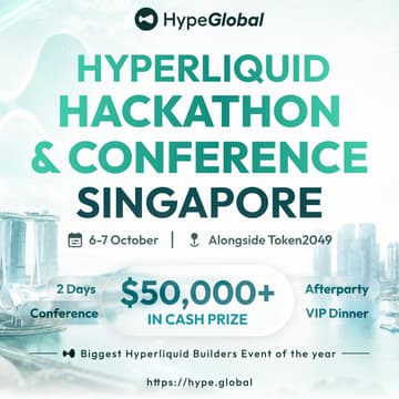 Cover Image for HYPE Singapore | Hyperliquid Hackathon & Conference @ TOKEN2049