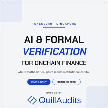 Cover Image for AI & Formal Verification for Onchain Finance | Token2049 Singapore