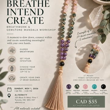 Cover Image for BREATHE · INTEND · CREATE | A Gemstone Mala & Breathwork Journey