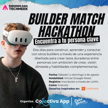 Cover Image for "Builder Match Hackathon; Encuentra a tu persona clave" by Erika García