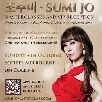 Cover Image for Grammy Award Winning Korean Soprano Sumi Jo : Melbourne Masterclass 2026