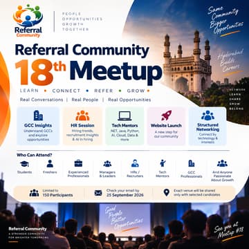 Cover Image for 🚀 Referral Community Meetup #18 — Where Talent Meets Opportunity