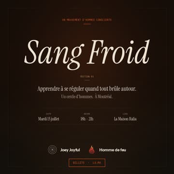 Cover Image for Sang Froid • Cercle d’Hommes À Montréal