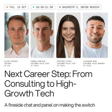 Cover Image for Next Career Step: From Consulting to High-Growth Tech