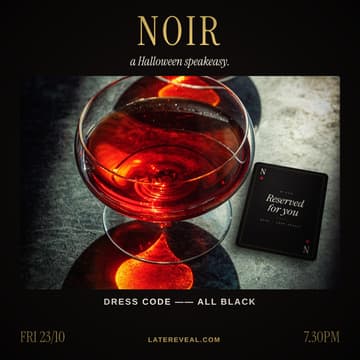 Cover Image for Noir: A Halloween Speakeasy in London for 20s