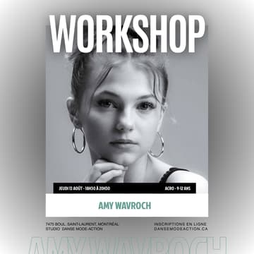 Cover Image for Amy Wavroch - Workshop Acro Danse - 9-12 ans