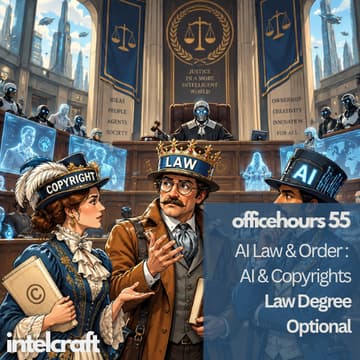 Cover Image for [officehours 55] AI Law & Order : Copyright in the Age of AI