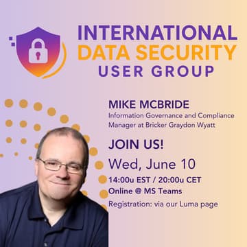 Cover Image for June Session | Intl Data Security User Group