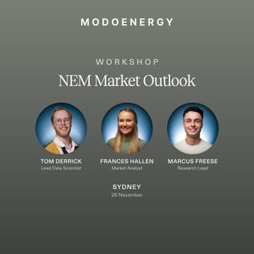 Cover Image for WORKSHOP: NEM Market Outlook (SYDNEY)