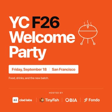 Cover Image for YC F26 Welcome Party