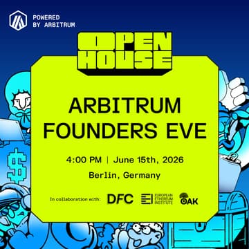 Cover Image for Arbitrum Founders Eve @ Berlin Blockchain Week 🇩🇪