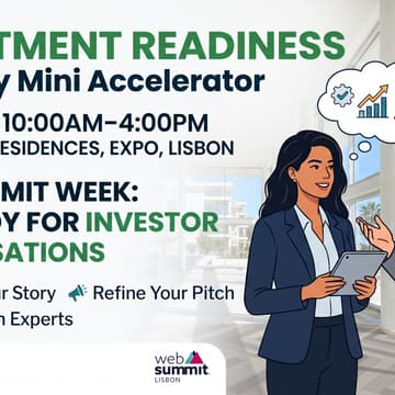 Cover Image for Investment Readiness Mini (1 day) Accelerator program