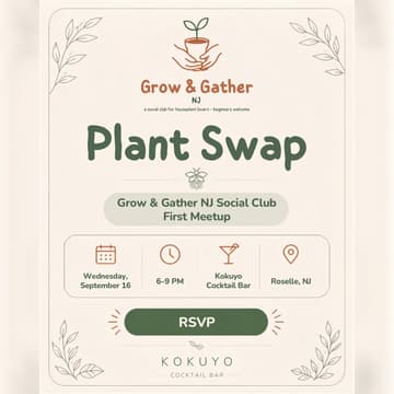 Cover Image for Plant Swap & Golden Hour with Grow & Gather NJ