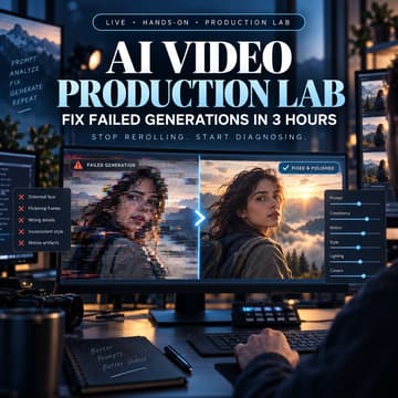 Cover Image for AI Video Production Lab: Fix Failed Generations & Automate the Workflow in 3 Hours