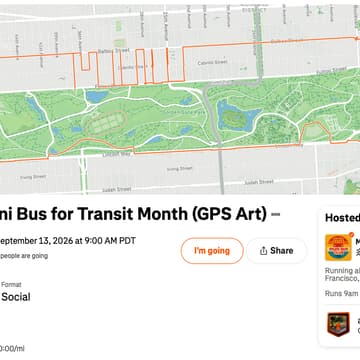 Cover Image for Run a Muni Bus (GPS Art) with Muni Run Club