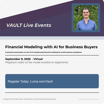Cover Image for Financial Modeling for Business Buyers with Hunter Johnson