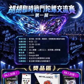 Cover Image for 胡胡臨時戰鬥陀螺交流賽第一屆