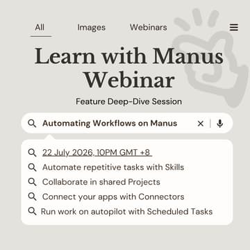 Cover Image for Learn With Manus: Automating Your Workflows