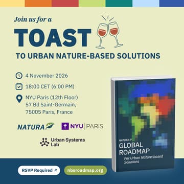 Cover Image for A Toast to Urban Nature-based Solutions: Celebrating the NATURA Global Roadmap