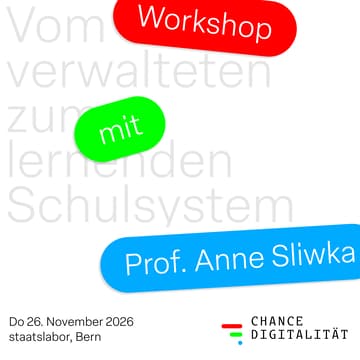 Cover Image for Vom verwalteten zum lernenden Schulsystem: Ein Praxisworkshop mit Prof. Anne Sliwka