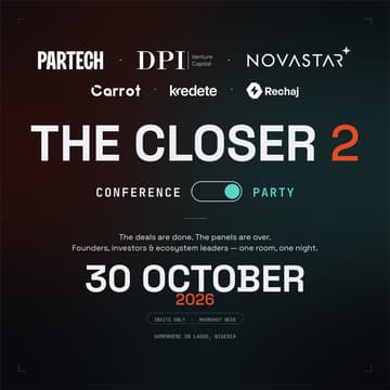 Cover Image for THE CLOSER 2 by Partech, Novastar, DPI VC, Carrot, Kredete and Rechaj
