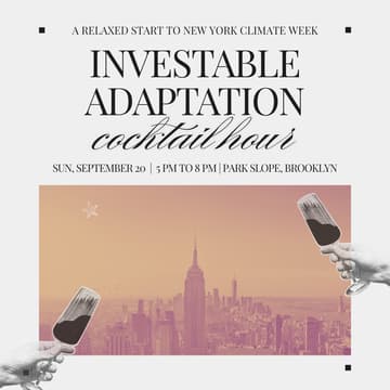 Cover Image for Investable Adaptation Cocktail Hour