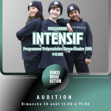 Cover Image for Auditions Programme Intensif 9-12 ans