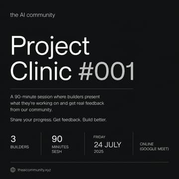 Cover Image for the AI community: Project Clinic 001 - Bahasa Indonesia
