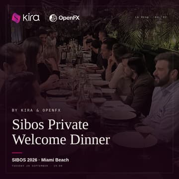 Cover Image for Sibos Private Welcome Dinner · by Kira & OpenFX
