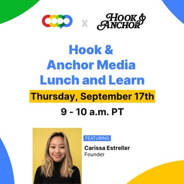 Cover Image for Hook & Anchor Media Lunch and Learn with Carissa Estreller