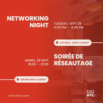 Cover Image for UX Montréal Networking Night