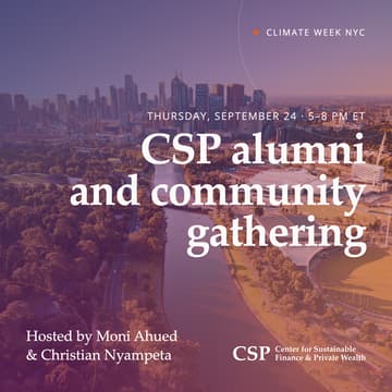 Cover Image for CSP Alumni & Community Gathering during NY Climate Week