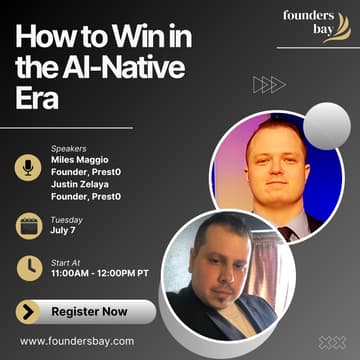 Cover Image for Founders Bay Virtual Workshop: How to Win in the AI-Native Era
