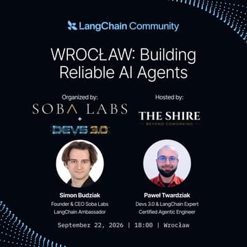 Cover Image for WROCŁAW: Building Reliable AI Agents | LangChain Meetup