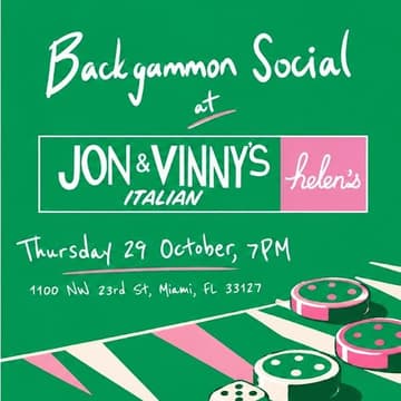 Cover Image for Backgammon Social x Jon & Vinny's