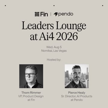 Cover Image for Leaders Lounge @ Ai4, hosted by Fin & Pendo
