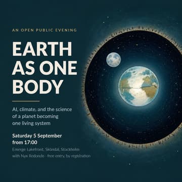 Cover Image for EARTH AS ONE BODY - AI, climate, and the science of a planet becoming one system