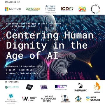 Cover Image for Centering Human Dignity in the Age of AI - Side Event on the Margins of the 81st Session of the UN General Assembly