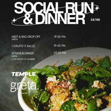 Cover Image for SOCIAL RUN & DINNER TEMPLE X GRETA SALAD