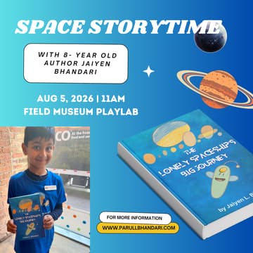 Cover Image for Space Storytime and Crafts with Young Author Jaiyen L. Bhandari