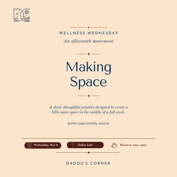 Cover Image for Wellness Wednesday: Making Space