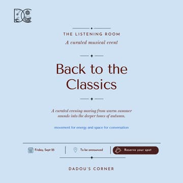 Cover Image for The Listening Room: Back to the Classics