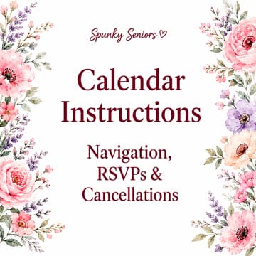 Cover Image for Calendar Instructions: Navigating, RSVPs & Cancellations