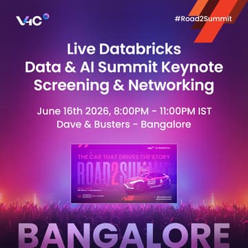 Cover Image for V4C Watch Party [Bangalore]: Databricks Data + AI Summit Keynote Livestream