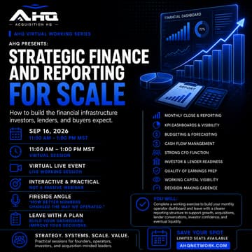 Cover Image for Strategic Finance and Reporting for Scale: How to build the financial infrastructure investors, lenders, and buyers expect