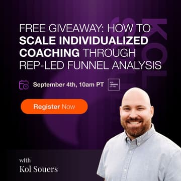 Cover Image for Free Giveaway: How to Scale Individualized Coaching Through Rep-Led Funnel Analysis